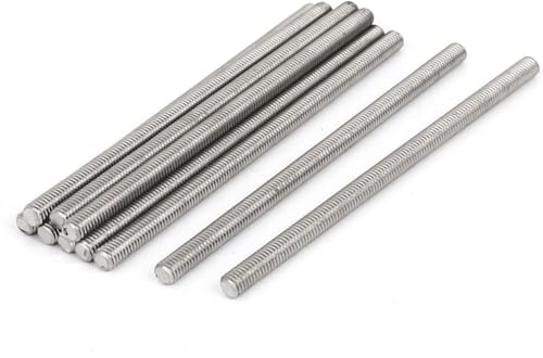 Gewindestange aus Edelstahl, 316 M4 Rechtsgewinde-Schraubenbolzen, Länge 16–300 mm, for die Möbelmontage, Befestigung und Bauindustrie(M4x200mm (4pcs)) von RVJCMCDC
