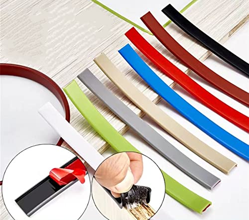 Selbstklebende Kantenleiste in U-Form, selbstklebend, aus TPE, weicher Kantenschutz, Möbelstreifen zur Restaurierung von Arbeitsplatten, Tischen und Schränken, Grün, 20 mm x 6 m von RVJCMCDC