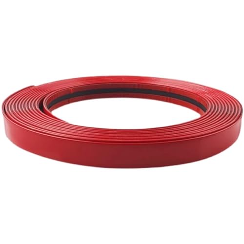 Selbstklebende Zierleiste für Autos, 5 m, für Stoßstangen, Fenster, Türen, Karosserieseiten und Möbel. (Rot, 12 mm) von RVJCMCDC