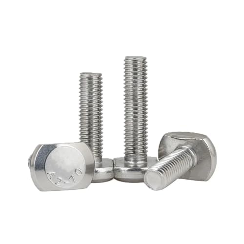 T-Nut-Schrauben, 1 Stück Edelstahl 304 T-Typ-Schrauben T-Nut-Schrauben T-förmige Druckplattenschrauben GB37 M5 M6 M8 M10 M12(M12x25mm) von RVJCMCDC