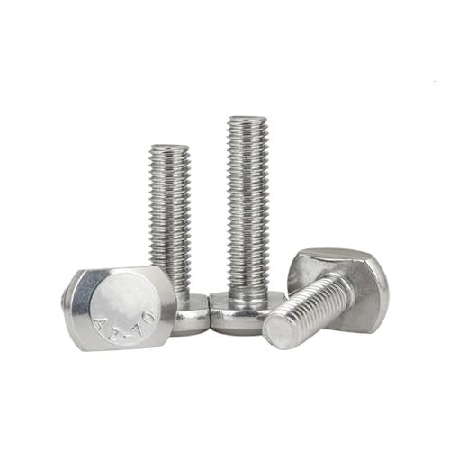 T-Nut-Schrauben, 10 Stück M5 12~40 mm T-förmige Gewindestange Klemmkappenschraube GB37 304 Edelstahl T-Nut-Schraube(M5*25mm) von RVJCMCDC