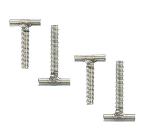 T-Nut-Schrauben, 4 Stück M8 30~150 mm T-förmige Gewindestange Klemmkappenschraube GB37 304 Edelstahl T-Nut-Schraube(M8*150mm) von RVJCMCDC