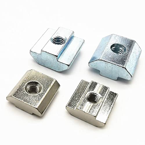 T-Nutenstein, T-Nutenschrauben, 5/10 Stück M3 bis M10 T-Blockquadrat, Gleithammermutter for Befestigungs-Aluminiumprofil 2020 3030 4040 4545 Hammerkopf(30series M6 10Pcs) von RVJCMCDC