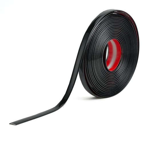 Zierleisten for Abziehen und Aufkleben, 5 m universelle Zierleiste for Autos, selbstklebende Auto-Dekorleiste, DIY-Zierleisten-Liniendekoration for Auto-/LKW-Türfensterseiten(Black,12mm(0.47Inch)) von RVJCMCDC