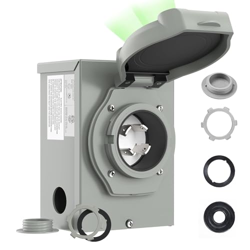 Pre-Drilling 30 Amp Generator Power Inlet Box NEMA L14-30P 125/250V 3750/7500W Power Inlet Box, Waterproof for Outdoor Use Pre-Drilling 30 Amp Generator Power Inlet Box NEMA L14-30P 125/250V 3750/7500W Power Inlet Box, Waterproof for Outdoor Use von RVMATE