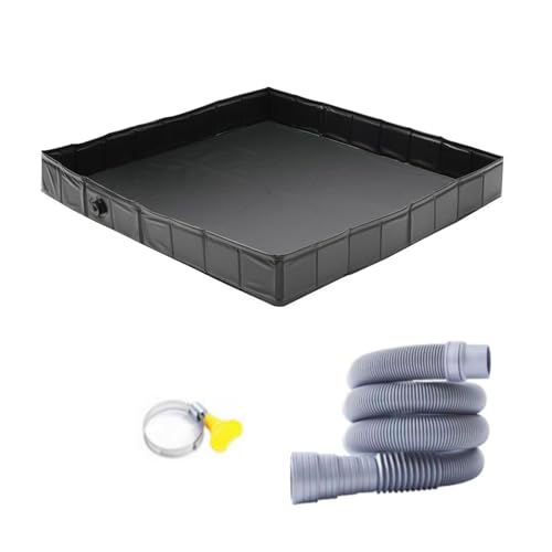 RVOWTAGL Duschwanne Duschwanne Camping, Mit Abflussrohr Faltbare Hundebadewanne, Faltbar Outdoor PVC Shower Tray für Wohnmobile, Außen- und Innenduschen von RVOWTAGL