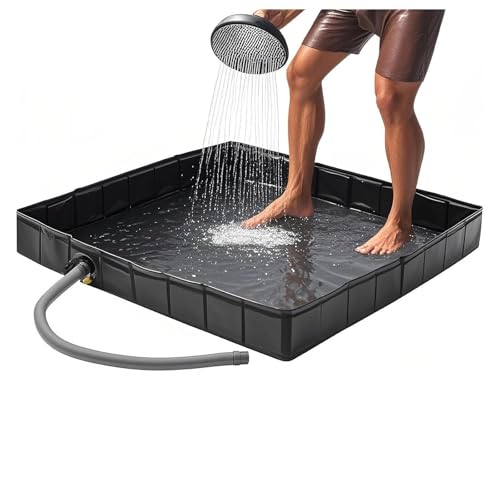 RVOWTAGL Duschwanne Gartendusche Bodenplatte, Mit Ablaufschlauch Faltbare Duschwanne, Tragbar Camping Duschewanne für Camping, Strand, Außendusche RVOWTAGL Duschwanne Gartendusche Bodenplatte, Mit Ablaufschlauch Faltbare Duschwanne, Tragbar Camping Duschewanne für Camping, Strand, Außendusche von RVOWTAGL