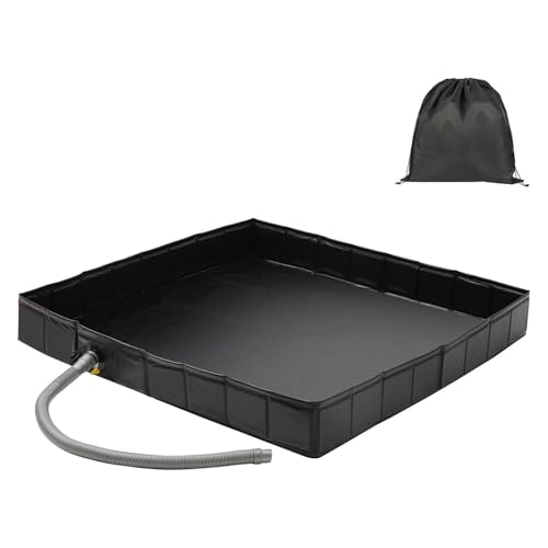 RVOWTAGL Gartendusche Bodenplatte Camping Toiletten Zelt, Mit abnehmbarem Abflussrohr Faltbare Haustier-Badewanne, Faltbar Outdoor PVC Shower Tray für Camping, Strand, Außendusche RVOWTAGL Gartendusche Bodenplatte Camping Toiletten Zelt, Mit abnehmbarem Abflussrohr Faltbare Haustier-Badewanne, Faltbar Outdoor PVC Shower Tray für Camping, Strand, Außendusche von RVOWTAGL