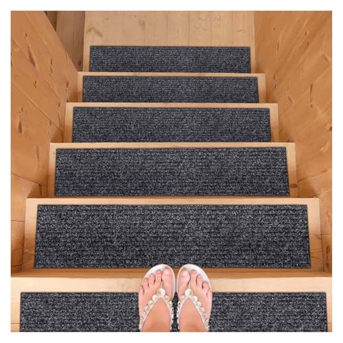RVOWTAGL Stufenmatten Selbstklebend, 15er-Packung 20 x 76 cm Treppenstufen Antirutsch, Waschbar Teppich Selbstklebend für Treppen, Garagen, Terrassen RVOWTAGL Stufenmatten Selbstklebend, 15er-Packung 20 x 76 cm Treppenstufen Antirutsch, Waschbar Teppich Selbstklebend für Treppen, Garagen, Terrassen von RVOWTAGL