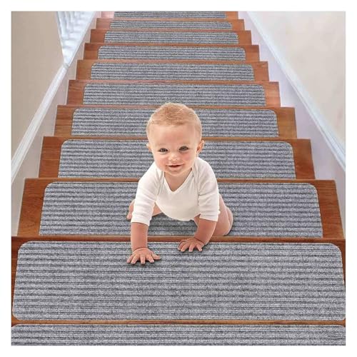 RVOWTAGL Treppen Teppichstufen, 15er-Packung 20 x 76 cm Antirutschstreifen Treppe, Waschbar Treppenschoner Für Holztreppen für Holztreppen, Marmortreppen RVOWTAGL Treppen Teppichstufen, 15er-Packung 20 x 76 cm Antirutschstreifen Treppe, Waschbar Treppenschoner Für Holztreppen für Holztreppen, Marmortreppen von RVOWTAGL