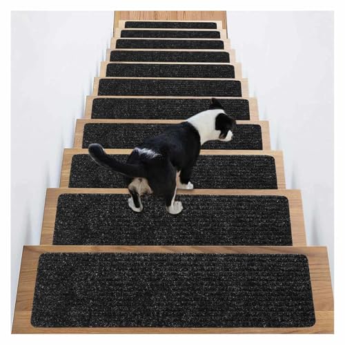 RVOWTAGL Treppen Teppichstufen, 15er-Packung 20 x 76 cm Treppenstufen Antirutsch, Wiederverwendbar Treppenstufenmatten für Fliesen Treppen, Glastreppen RVOWTAGL Treppen Teppichstufen, 15er-Packung 20 x 76 cm Treppenstufen Antirutsch, Wiederverwendbar Treppenstufenmatten für Fliesen Treppen, Glastreppen von RVOWTAGL