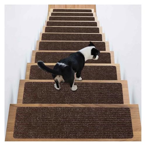 RVOWTAGL Treppenstufen Matten, 15er-Packung 20 x 76 cm Antirutschstreifen Treppe, Zufalls Schnitt Teppich-Treppenstufen für Fliesen Treppen, Glastreppen RVOWTAGL Treppenstufen Matten, 15er-Packung 20 x 76 cm Antirutschstreifen Treppe, Zufalls Schnitt Teppich-Treppenstufen für Fliesen Treppen, Glastreppen von RVOWTAGL