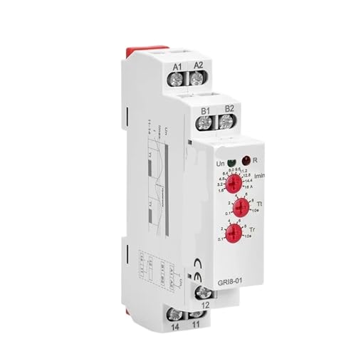 1 STÜCKE GRI8-01 stromüberwachungsrelais 0,8-8A ACDC24V-240V überstrom unterstromschutzrelais von RVUYMDZR