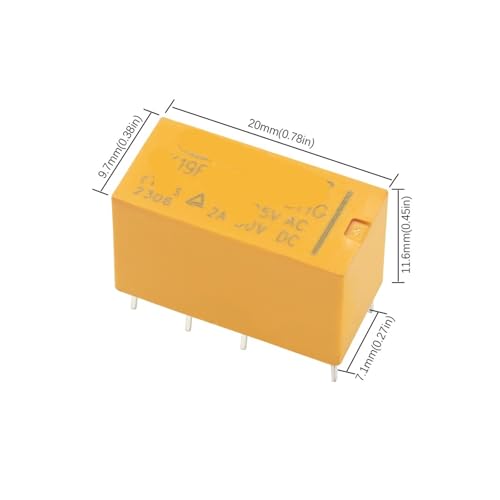 2 STÜCKE 8 Pin 2NO 2NC 3V/12/5/24/9 Spannung Relais(12V) von RVUYMDZR