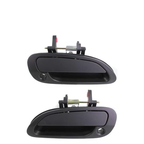 RVVJFHMSH 2 Teile/satz Vorne Und Hinten Außen Außen Tür Griffe Set Schwarz Neue Kompatibel Mit HONDA Accord 2,0 2,3 3,0 1998 1999 2000 2001 2002(2 Pcs Front) von RVVJFHMSH