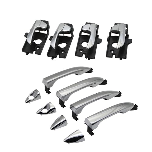 RVVJFHMSH 8 Stück Chrom-Türgriffe außen und innen, kompatibel mit Hyundai I10 Grand I10 X 2014 2015 2016 2017 2018 RVVJFHMSH 8 Stück Chrom-Türgriffe außen und innen, kompatibel mit Hyundai I10 Grand I10 X 2014 2015 2016 2017 2018 von RVVJFHMSH