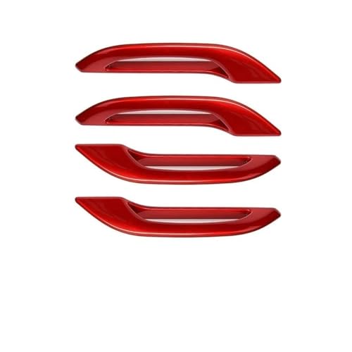 RVVJFHMSH Auto-Frostschutz-Türgriff, kompatibel mit Tesla Model Y/3/3+ Highland 2024, frostsichere Türgriff-Patch-Abdeckung, Auto-Modifikationsteile(4pcs Red) von RVVJFHMSH