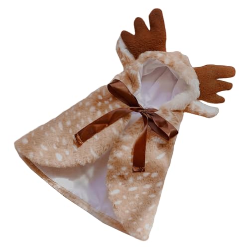 RWAJZAX Haustierkostümhut Lustige Rentier Umhang Party Cosplay Dress Accessoires Lieferungen Süß von RWAJZAX