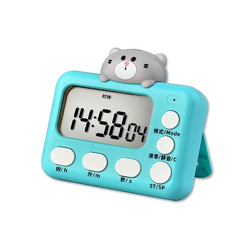 Küchentimer für Tiere, großes LCD-Display, digitaler Timer mit Weckerrückseite, einfach zu bedienender Countdown-Timer Küchentimer für Tiere, großes LCD-Display, digitaler Timer mit Weckerrückseite, einfach zu bedienender Countdown-Timer von RWAJZAX