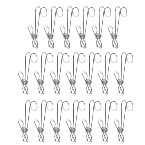 RWAJZAX 20pcs Metall Wäscheklingel Set Rostly Edelstahlclip Für Bettwäsche Und Kleidung Multifunktionales Handtuchkleiderei Wäschel Nadel Nadel Handtuch Clip von RWAJZAX