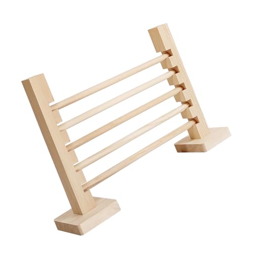 RWAJZAX Haustier Hamster Hürde Spaß Spiel Holz Jump Barrier Spielzeug Kaninchen Fitnessstudio Nagetiere Spielzeug Für Käfig Kaninchen Hopping Jumps von RWAJZAX