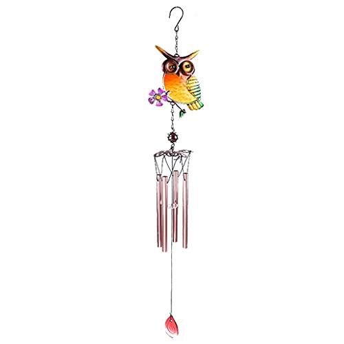 RWAJZAX Innen Freien Metall Wind Chimes Owl Malt Ornamente Memorial Für Häusliche Terrasse Garten Garten Hinterhof Outdoor Glockenspiel von RWAJZAX