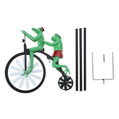 RWAJZAX Vintage Fahrrad Metall Windspinner Motorradwindmühle Steck Garten Rasenmetallgarten Ornamente von RWAJZAX