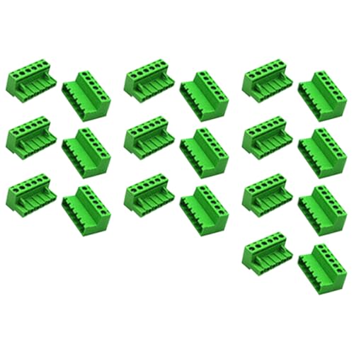 Set mit 10 Steckern und Buchsen mit 5,08 mm Durchgangsstecker, PCB-Schraubklemmenverbinder, Schraubklemmenverbinder von RWAJZAX