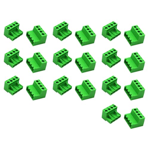 Set mit 10 Steckern und Buchsen mit 5,08 mm Durchgangsstecker, PCB-Schraubklemmenverbinder, Schraubklemmenverbinder von RWAJZAX