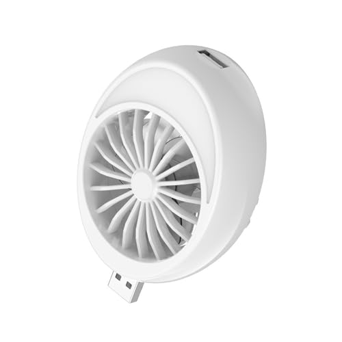 USB Schreibtischventilator 5V1A mit USB-Ausgang und 2 Lüftern von RWAJZAX