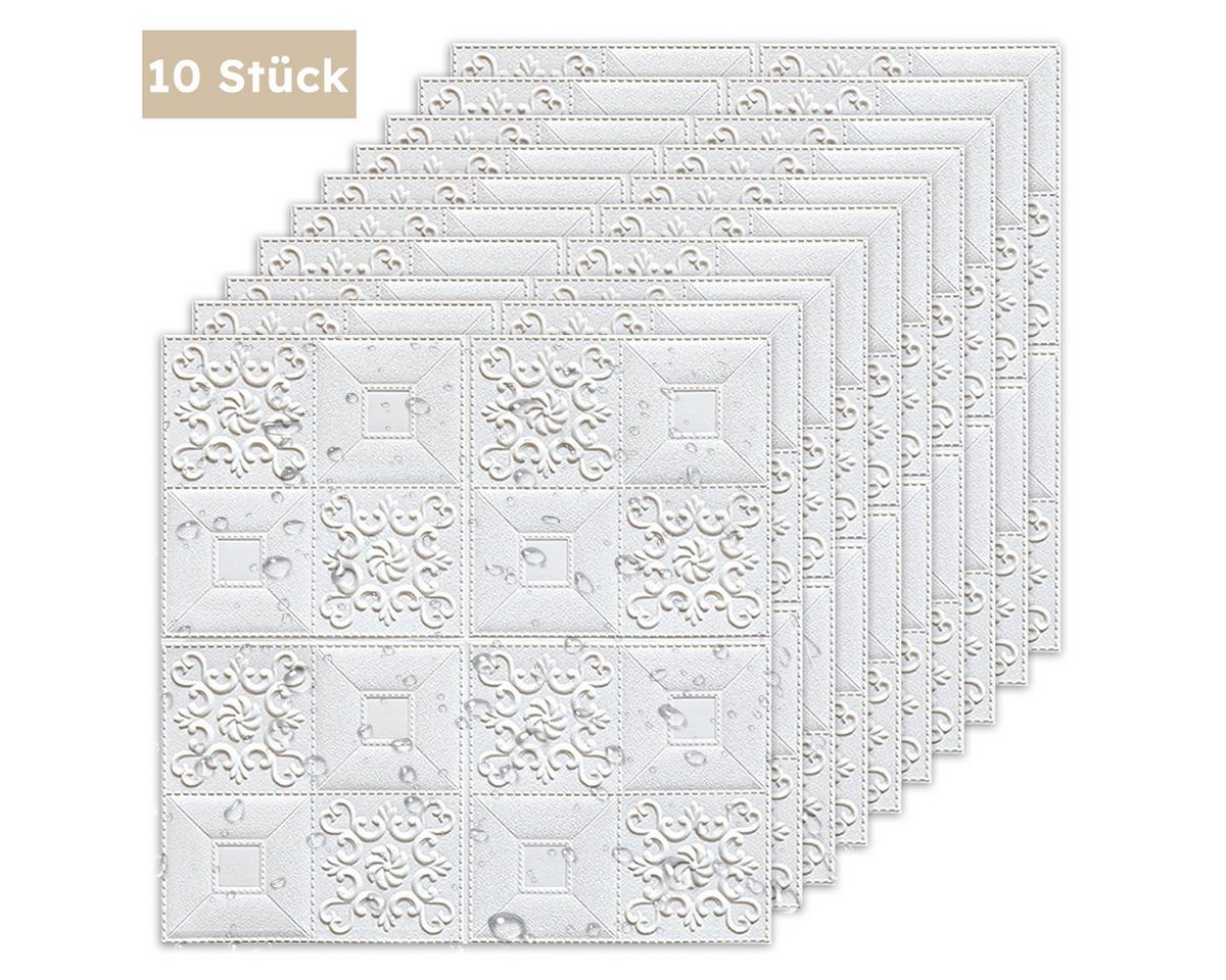 RWEUOQ 3D-Tapete 3D Ziegel Tapete Mit Muster Selbstklebende Wandpaneele 10 Stk 70x70cm, (10 St) von RWEUOQ