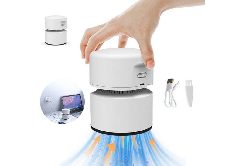RWEUOQ Akku-Handstaubsauger Handstaubsauger tragbar über USB wiederaufladbar Zwei Windkraftstufen, Stauraum mit großer Kapazität für Büros Lernräume und Klassenzimmer von RWEUOQ
