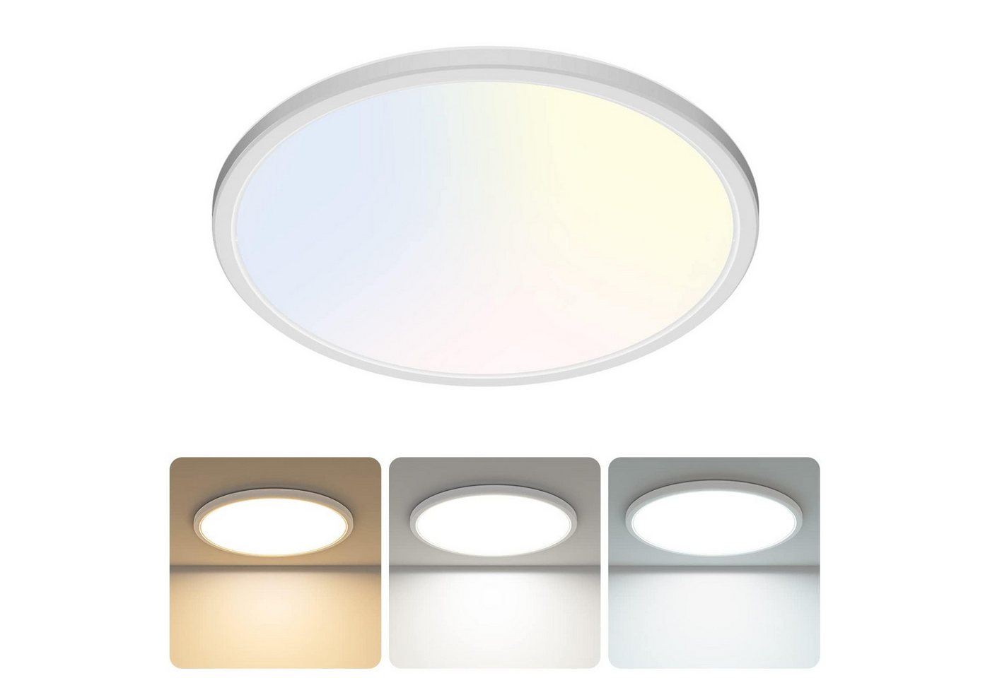 RWEUOQ Deckenleuchte 12,5 Zoll LED-Deckenleuchte,RGBCW Bunte Schlafzimmerleuchte, Dünne flache LED-Deckenanbauleuchte,24W Niedrigprofil-Deckenleuchte RWEUOQ Deckenleuchte 12,5 Zoll LED-Deckenleuchte,RGBCW Bunte Schlafzimmerleuchte, Dünne flache LED-Deckenanbauleuchte,24W Niedrigprofil-Deckenleuchte von RWEUOQ