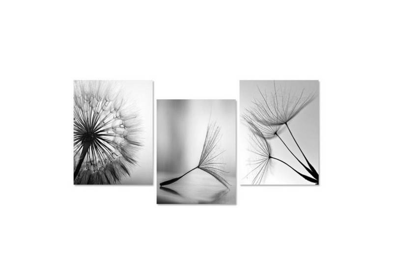 RWEUOQ Kunstdruck Pusteblumen Wandbildern Wohnzimmer Deko Modern Wand Dekoration, (3 St), Leinwand Bilder Deko Schlafzimmer Wohnzimmer Flur von RWEUOQ