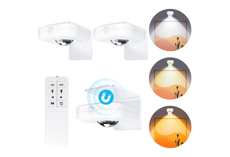 RWEUOQ LED Unterbauleuchte 3*Unterbauleuchte Dimmbar,mit Fernbedienung 3 Licht-Farbtemperaturen, 1200mah-akku,touch-steuerung,3 farbtemperaturen,timer-funktion von RWEUOQ