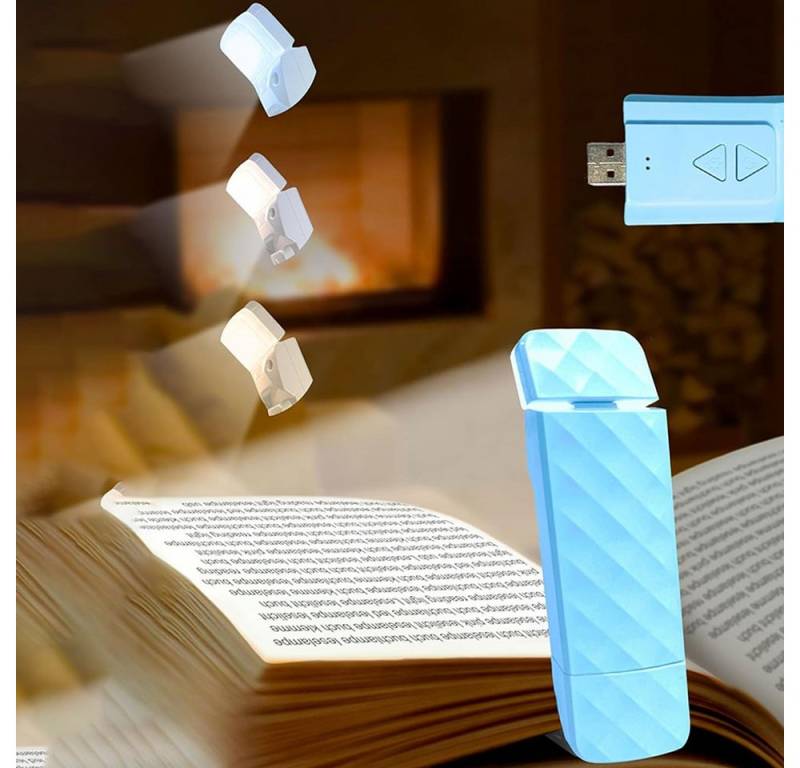 RWEUOQ Nachtlicht LED Leselampe Klemmlampe Buch Klemme einstellbare Leselicht Buchlampe, Timing-Modus 3 Farbtemperatur Leseleuchte dimmbar 5 Helligkeitsstufen von RWEUOQ
