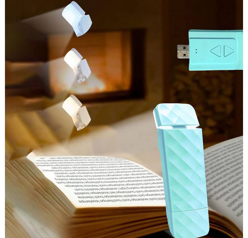 RWEUOQ Nachtlicht LED Leselampe Klemmlampe Buch Klemme einstellbare Leselicht Buchlampe, Timing-Modus 3 Farbtemperatur Leseleuchte dimmbar 5 Helligkeitsstufen von RWEUOQ