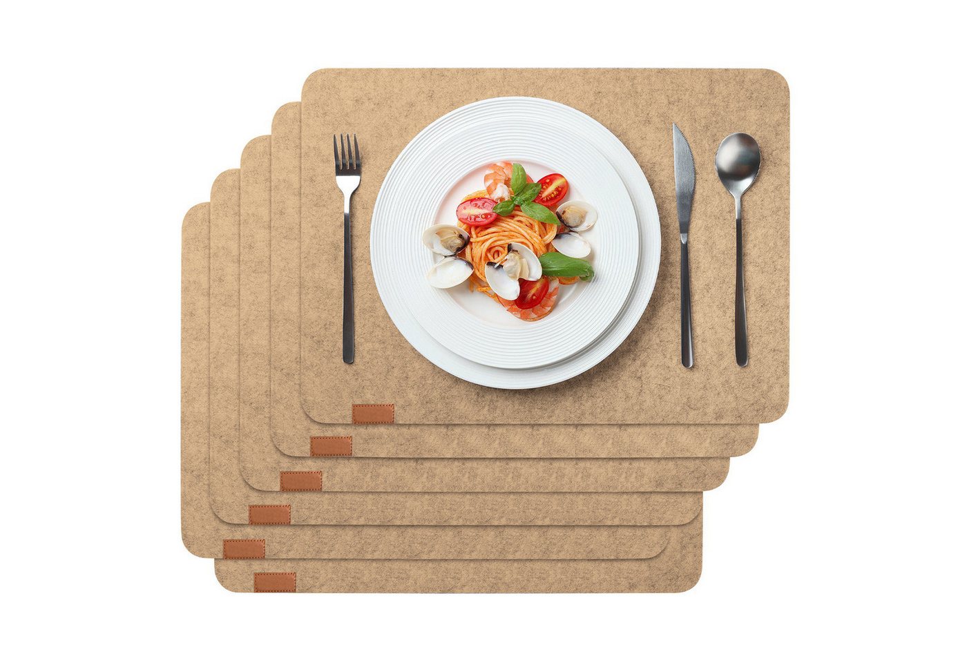 RWEUOQ Platzset Tischset aus Filz, 6er Set Rechteckig, Platzsets 44x32 cm, (Filzuntersetzer Tischunterlage Untersetzer Filz Teller Untersetzer, 1-St., Edles Platzset Filz, Platzdeckchen, Telleruntersetzer), Abwischbare Tischuntersetzer Platzdeckchen RWEUOQ Platzset Tischset aus Filz, 6er Set Rechteckig, Platzsets 44x32 cm, (Filzuntersetzer Tischunterlage Untersetzer Filz Teller Untersetzer, 1-St., Edles Platzset Filz, Platzdeckchen, Telleruntersetzer), Abwischbare Tischuntersetzer Platzdeckchen von RWEUOQ