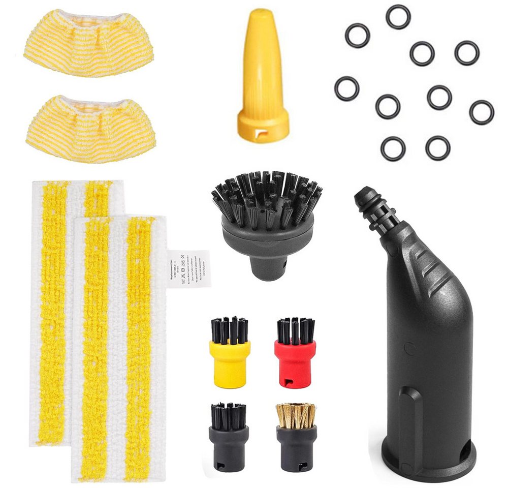 RWEUOQ Reinigungsbürsten-Set 21 Stück für Kärcher Dampfreiniger Zubehör Easyfix SC1 SC2 SC3 SC4 SC5, (21-tlg), Rundbürstenset Düse Rundbürsten Bürste Dampfreiniger Ersatzteile von RWEUOQ