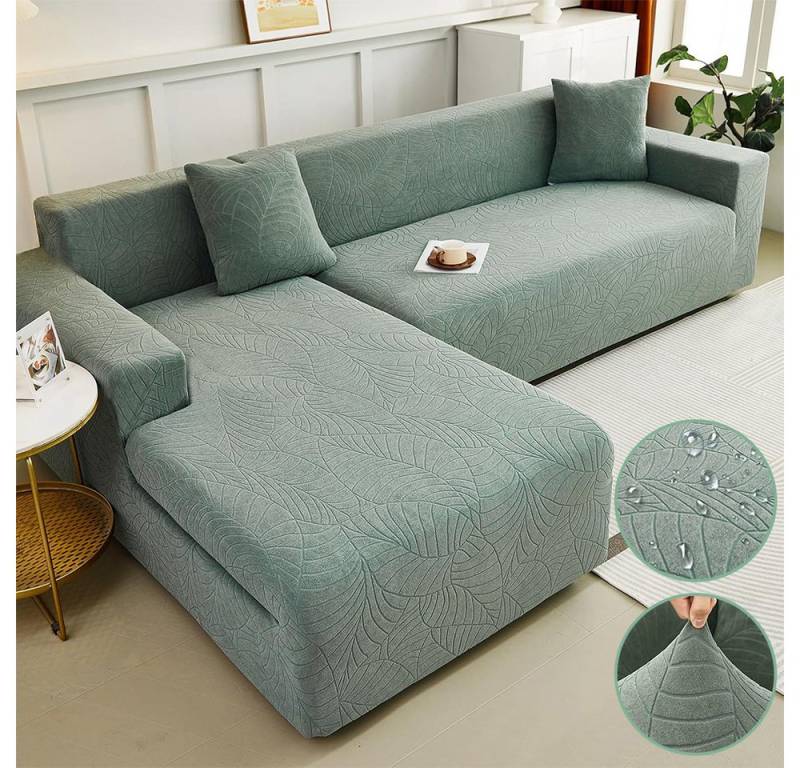 RWEUOQ Sofahusse Sofa Überzug berzug Ecksofa Sofaschoner Wasserdichter 185-230cm, L Form Sofabezug Stretch Schutzdecke Universal für Sektionssofa von RWEUOQ