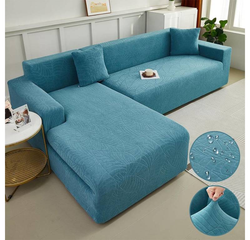 RWEUOQ Sofahusse Sofa Überzug berzug Ecksofa Sofaschoner Wasserdichter 185-230cm, L Form Sofabezug Stretch Schutzdecke Universal für Sektionssofa von RWEUOQ