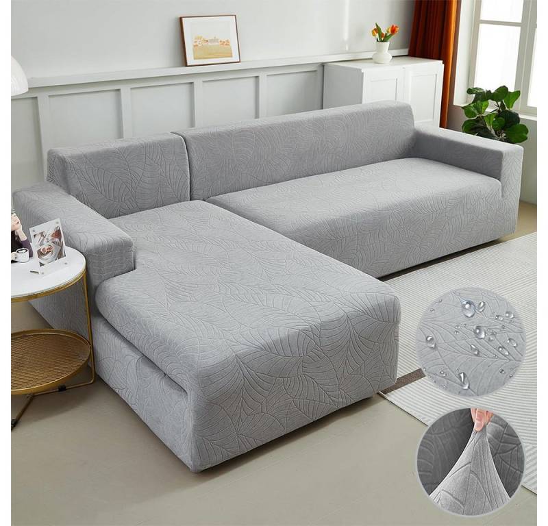 RWEUOQ Sofahusse Sofa Überzug berzug Ecksofa Sofaschoner Wasserdichter 185-230cm, L Form Sofabezug Stretch Schutzdecke Universal für Sektionssofa von RWEUOQ