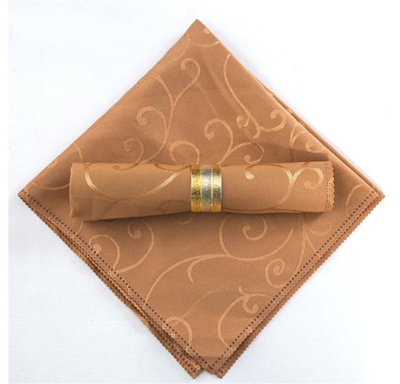 RWEUOQ Stoffserviette Serviette Jacquard Damast wasserfest quadratisch 48 x 48 cm 8 Stück, Waschbar und wiederverwendbar für Hochzeitsessen, Restaurant Partys von RWEUOQ