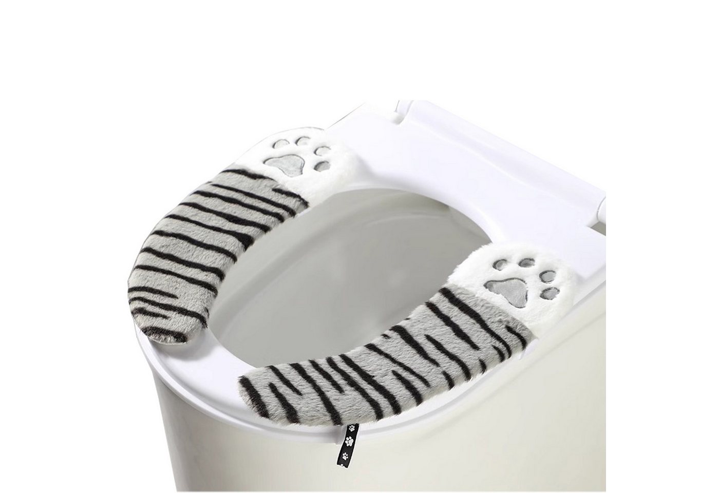 RWEUOQ WC-Deckelbezug Toilettensitzbezug Weich Plüsch Warm Grau, Polyester, Zweiteiliger Toilettensitzbezug mit Niedliches Katzendesign RWEUOQ WC-Deckelbezug Toilettensitzbezug Weich Plüsch Warm Grau, Polyester, Zweiteiliger Toilettensitzbezug mit Niedliches Katzendesign von RWEUOQ