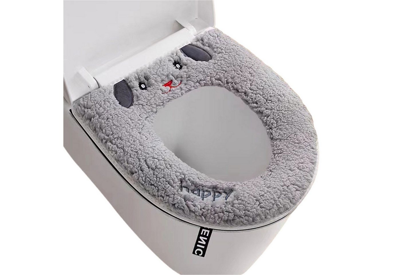 RWEUOQ WC-Deckelbezug Weich Plüsch Warm Elektrisch Beheizbare Grau, Polyester, Toilettensitzbezug mit 5 Temperaturstufen RWEUOQ WC-Deckelbezug Weich Plüsch Warm Elektrisch Beheizbare Grau, Polyester, Toilettensitzbezug mit 5 Temperaturstufen von RWEUOQ
