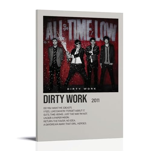 RWEWQRHG All Time Low Album Dirty Work Poster Moderne Kunst Malerei Ästhetik Leinwand Cover Wandkunst Poster 60 x 90 cm Rahmenstil RWEWQRHG All Time Low Album Dirty Work Poster Moderne Kunst Malerei Ästhetik Leinwand Cover Wandkunst Poster 60 x 90 cm Rahmenstil von RWEWQRHG