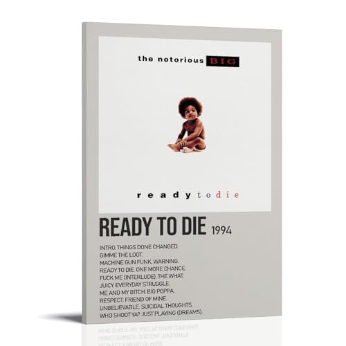 RWEWQRHG Biggie Smalls Poster "Ready to Die", moderne Kunst, Malerei, Ästhetik, Leinwand, Wandkunst, Poster, 60 x 90 cm, Rahmenstil RWEWQRHG Biggie Smalls Poster "Ready to Die", moderne Kunst, Malerei, Ästhetik, Leinwand, Wandkunst, Poster, 60 x 90 cm, Rahmenstil von RWEWQRHG