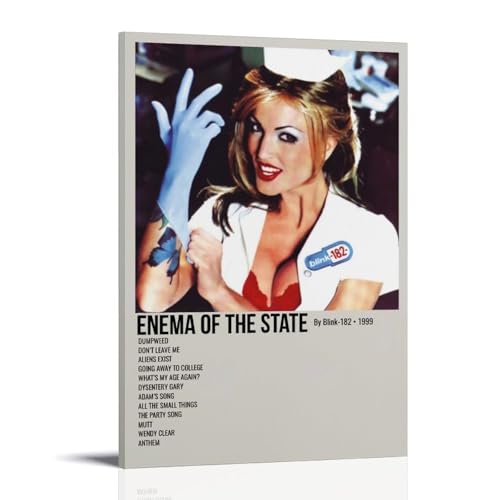 RWEWQRHG Blink-182 Poster "Enema of the State Poster", moderne Kunst, Malerei, Ästhetik, Leinwand, Wandkunst, Poster, 40 x 60 cm, Rahmenstil RWEWQRHG Blink-182 Poster "Enema of the State Poster", moderne Kunst, Malerei, Ästhetik, Leinwand, Wandkunst, Poster, 40 x 60 cm, Rahmenstil von RWEWQRHG