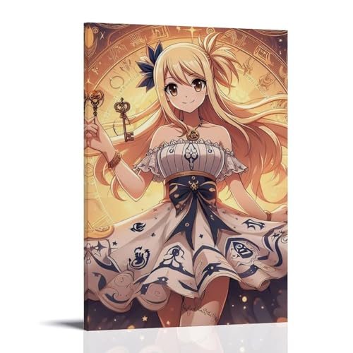 RWEWQRHG Fairy Tail Anime-Poster, moderne Kunst, Malerei, Ästhetik, Leinwandbezug, Wandkunst, Poster, 60 x 90 cm, Rahmenstil RWEWQRHG Fairy Tail Anime-Poster, moderne Kunst, Malerei, Ästhetik, Leinwandbezug, Wandkunst, Poster, 60 x 90 cm, Rahmenstil von RWEWQRHG