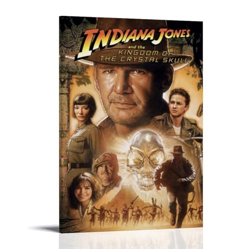 RWEWQRHG Poster Indiana Jones und das Königreich des Kristallschädels 2008, moderne Kunst, Gemälde, Ästhetik, Leinwand, Wandkunst, Poster, 30 x 45 cm, Rahmenstil RWEWQRHG Poster Indiana Jones und das Königreich des Kristallschädels 2008, moderne Kunst, Gemälde, Ästhetik, Leinwand, Wandkunst, Poster, 30 x 45 cm, Rahmenstil von RWEWQRHG